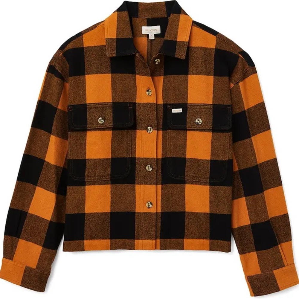 NWT Brixton Bowery Organic Cotton Flannel Button-Up Shirt